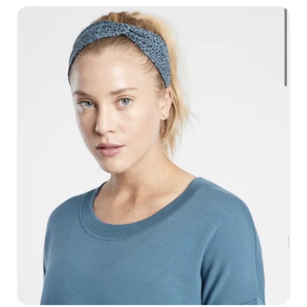 Athleta Blue Speckled Twist Headband